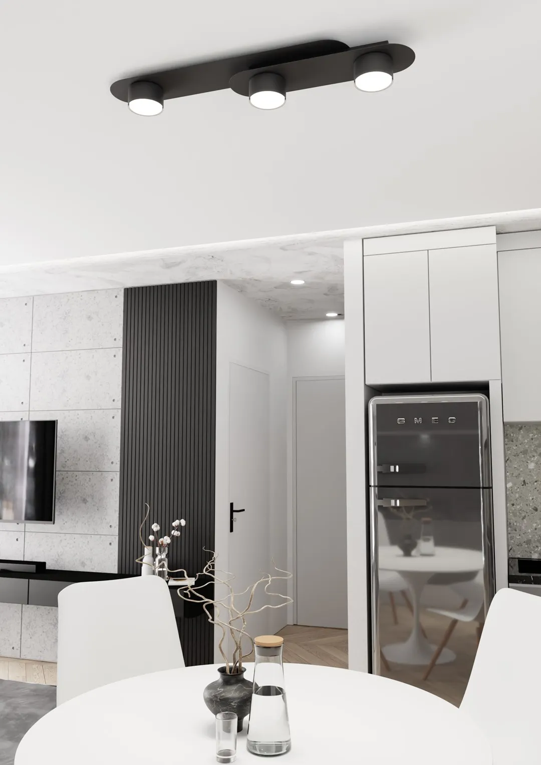 Lampa sufitowa STILO 3 BL czarna - 1449/3