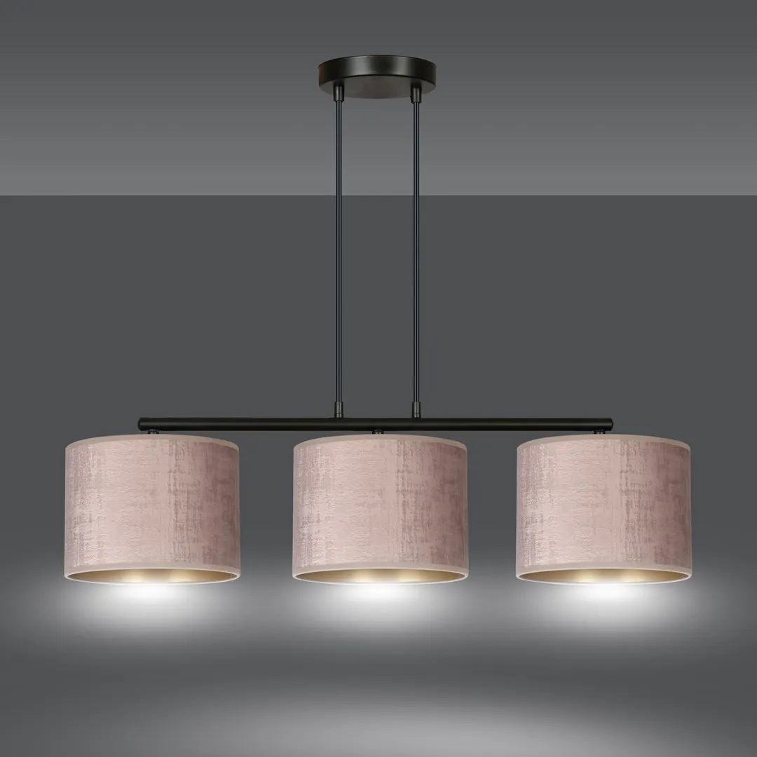Lampa wisząca HILDE 3 czarny różowy — zdjęcie 4