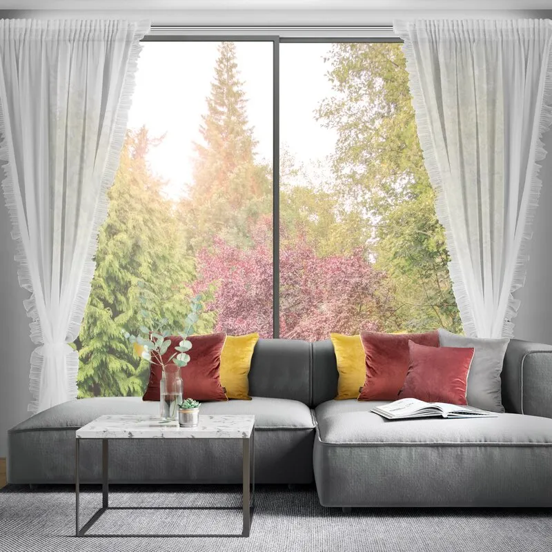 FIRANA GOTOWA KATHY NA TAŚMIE 140 X 270 CM BIAŁY — zdjęcie 11