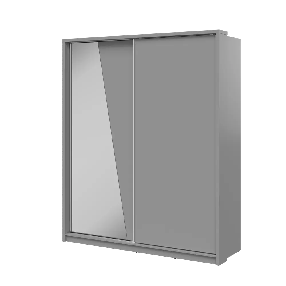 Szafa 2-drzwiowa z lustrem ARTI AR-25 180cm szara