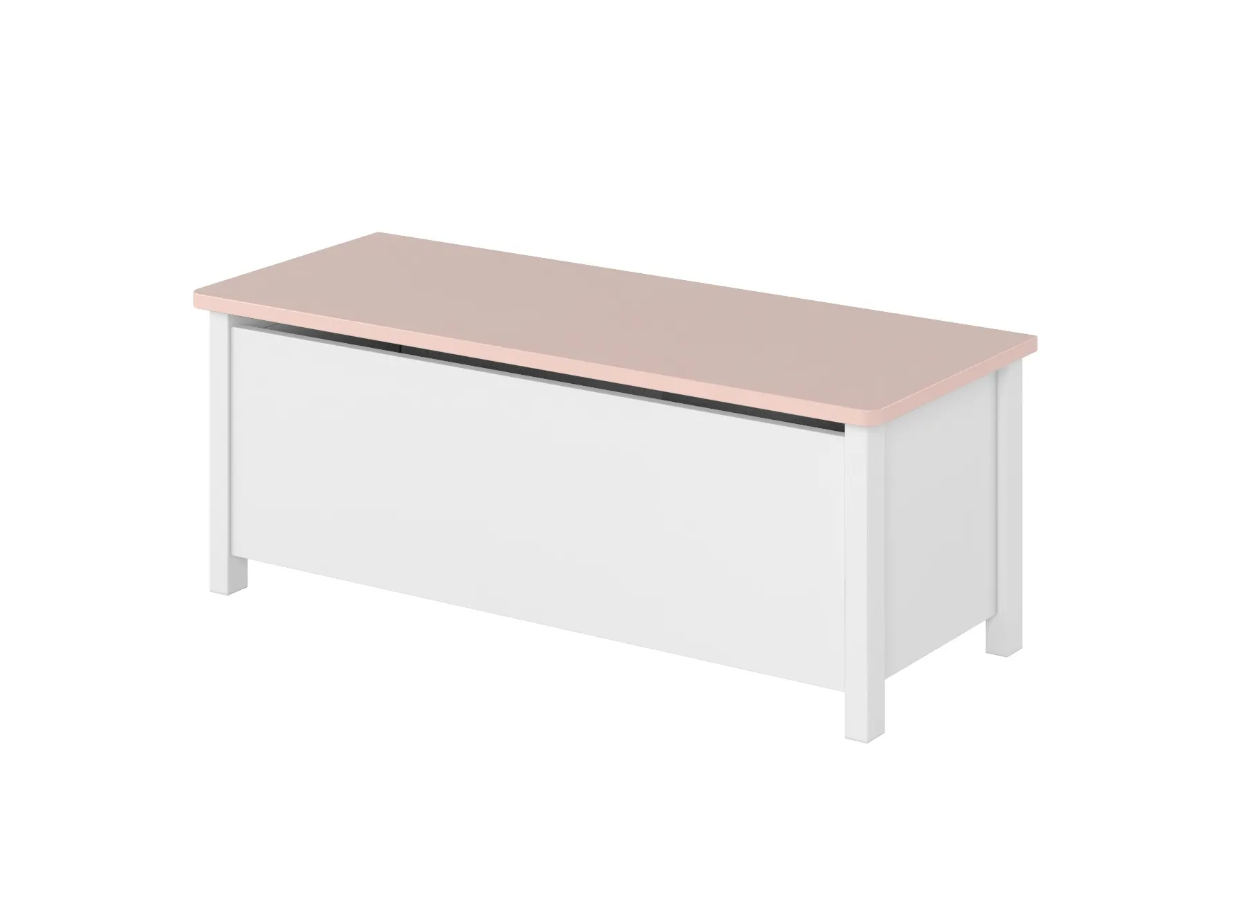 Skrzynia na zabawki LUNA LN-10 biało-różowa Skrzynia na zabawki LUNA LN-10 biało-różowa