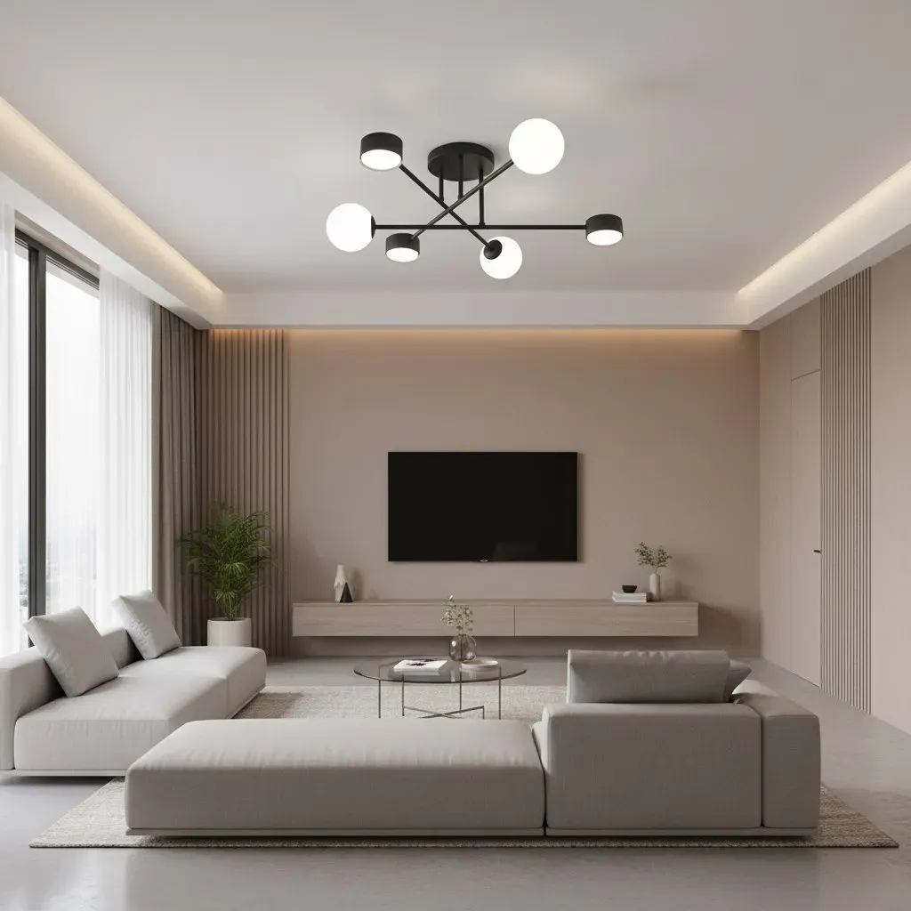 Lampa sufitowa HOLON 6 czarna - 1558/6