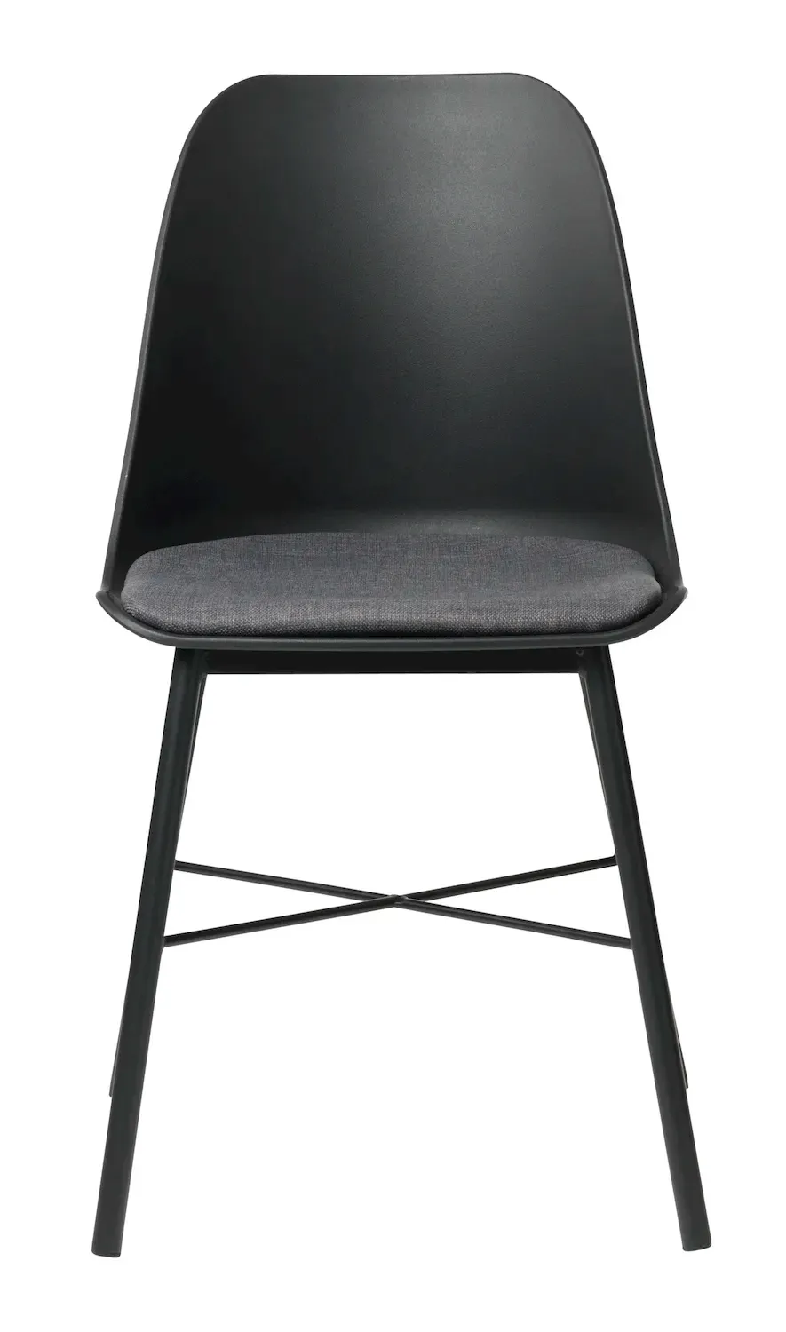 Krzesło tapicerowane WHISTLER czarne/szare - UN_36611061