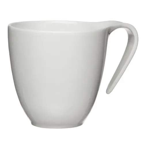 kubek, ceramika, biały, korpus, uchwyt