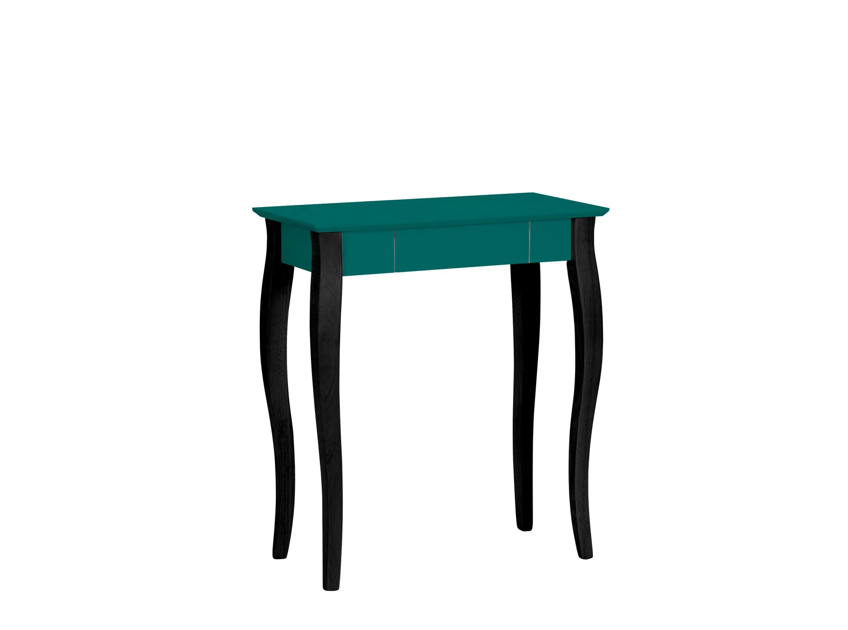 Biurko z szufladą LILLO 65x40 zielony blat/czarne drewniane nogi Meble, Tabela, Biurko, Stół do jadalni