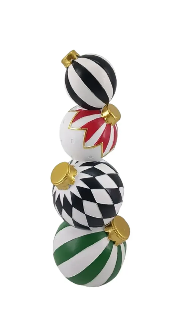 Bombki ceramiczne 4 sztuki wielokolorowe