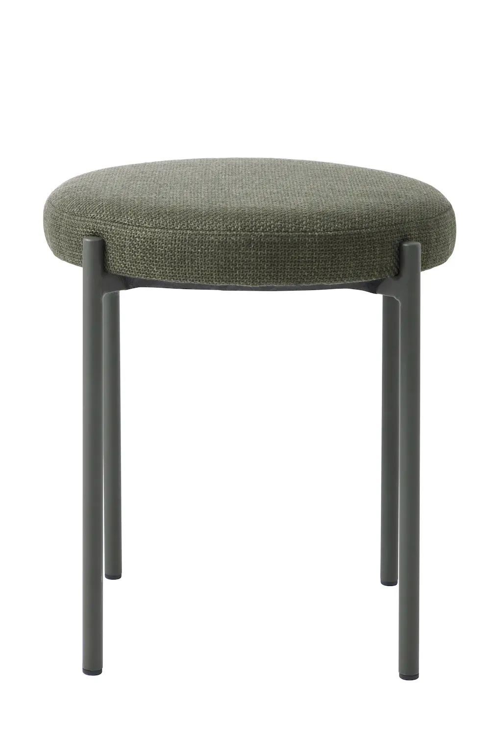 Stołek - taboret okrągły PELICAN metalowy oliwkowy - UN_54590001