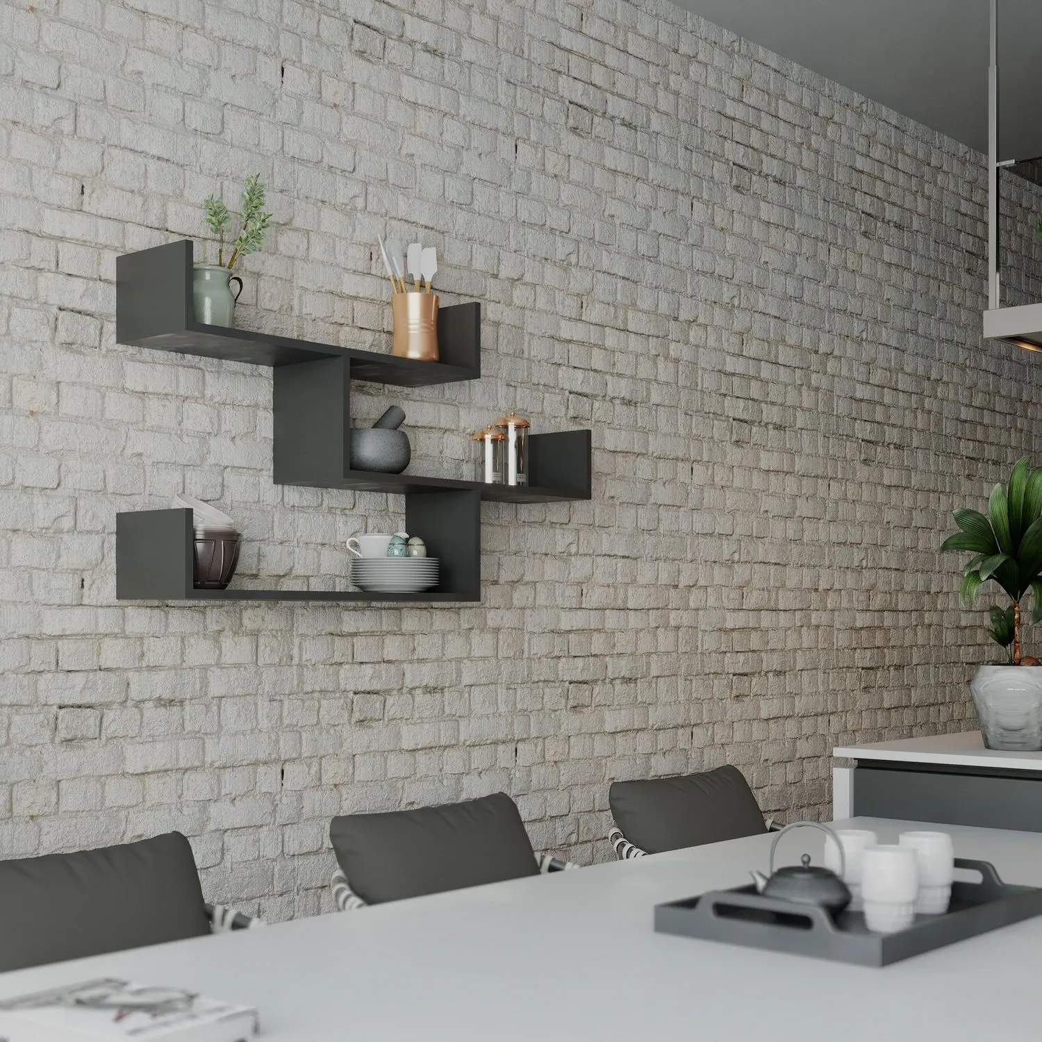 Pólka ścienna TIBET 120 cm antracytowa - ASI_855DTE1649