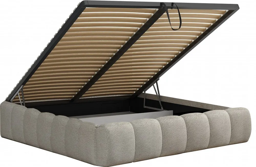 Łóżko z pojemnikiem Dolce 160x200 Gerra 10 szare - DOLCEC_160_GERRA_10