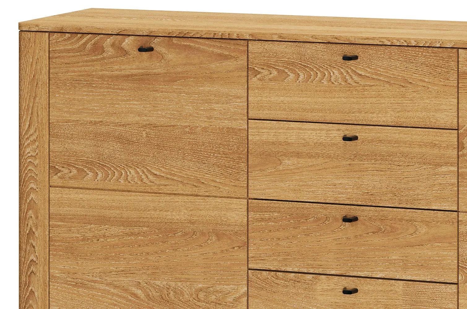 Komoda 2-drzwiowa z 4 szufladami PORTO 45 - dąb złoty - TH-100-1614