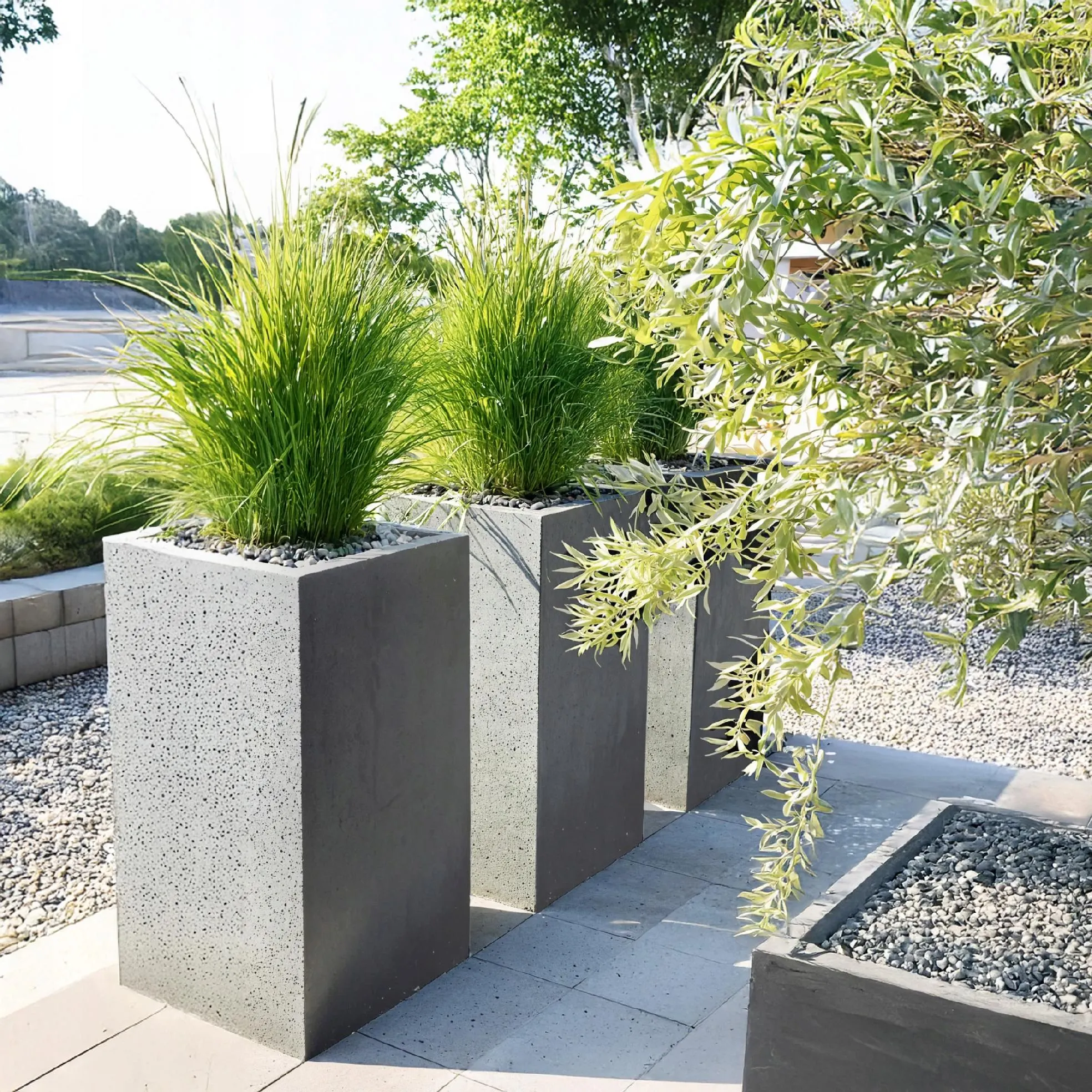 DONICZKA zewnętrzna betonowa SEVRAN szara - LD_TZ000546