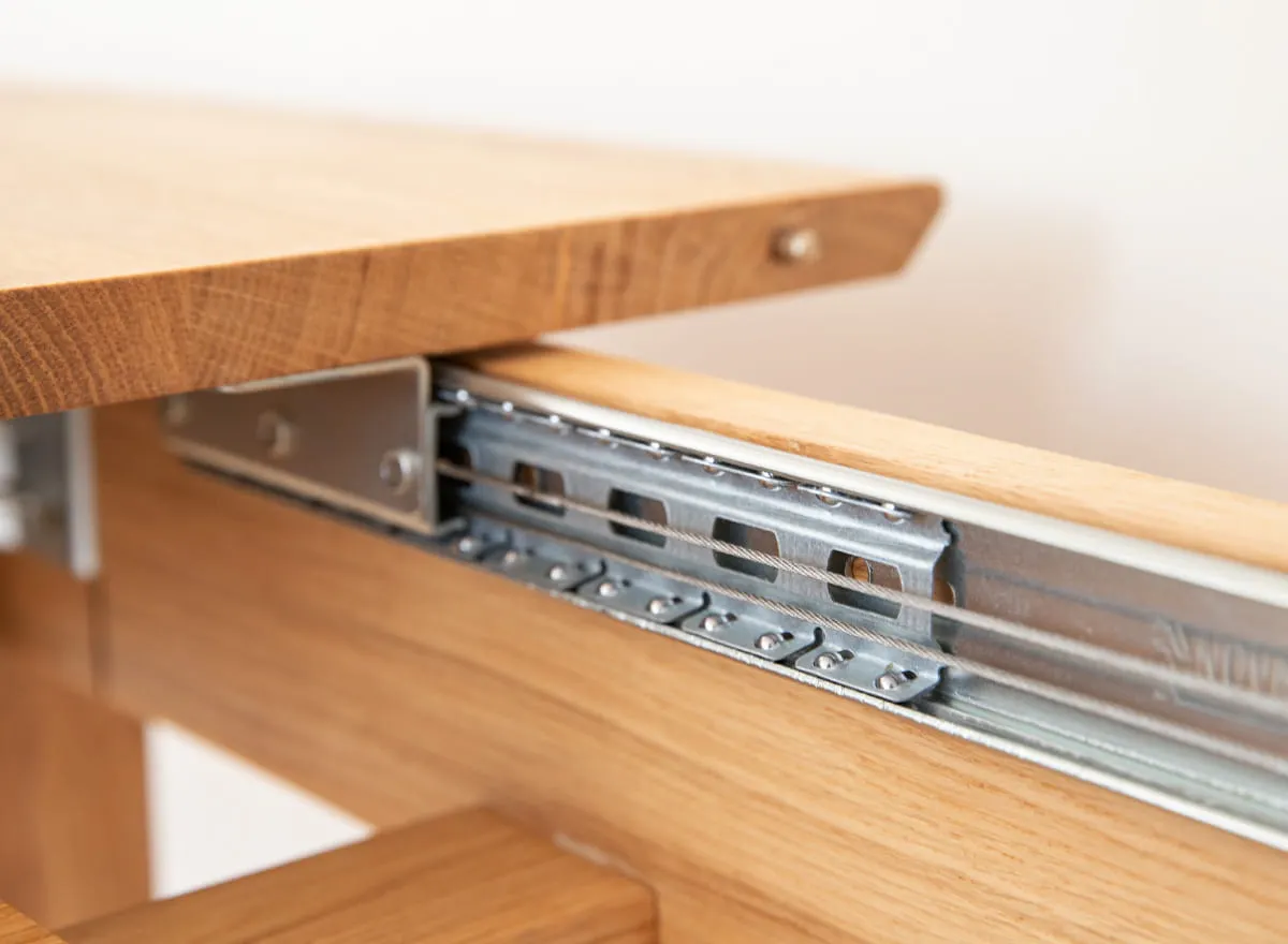 Stół dębowy ORBETELLO rozkładany 80x120(165) cm - dąb olejowany - KULSR120_45