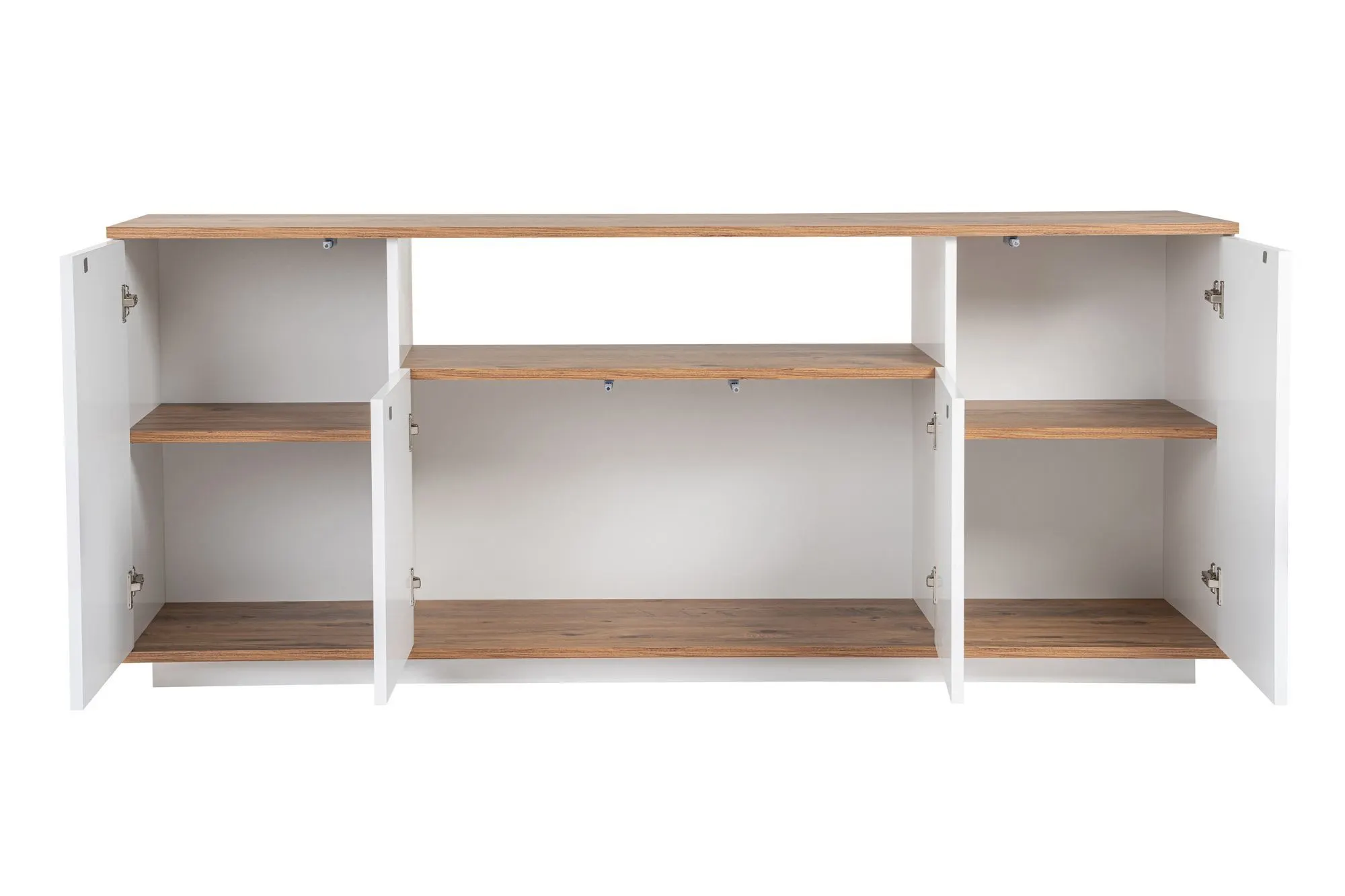 Komoda 4-drzwiowa z wnęką ARISTA 180 cm biały sosna atlantycka - ASI_241NRD1303