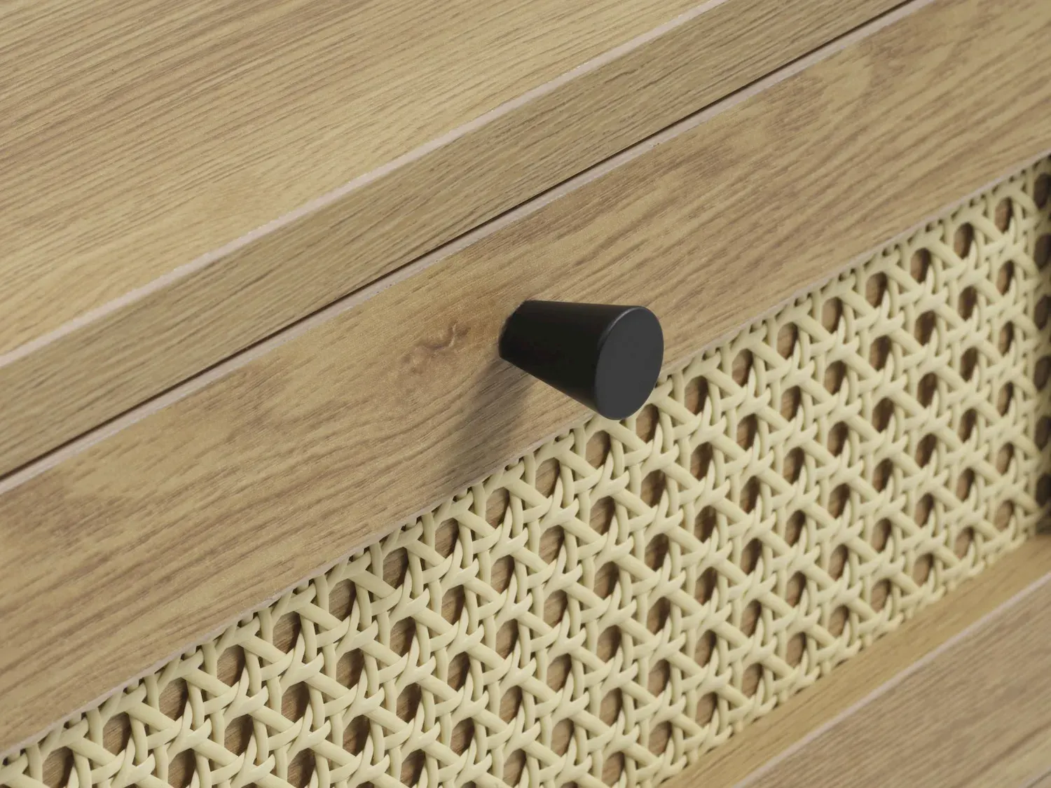 Szafka nocna PENSACOLA z szufladą - efekt dębu, naturalny - UN_44672023