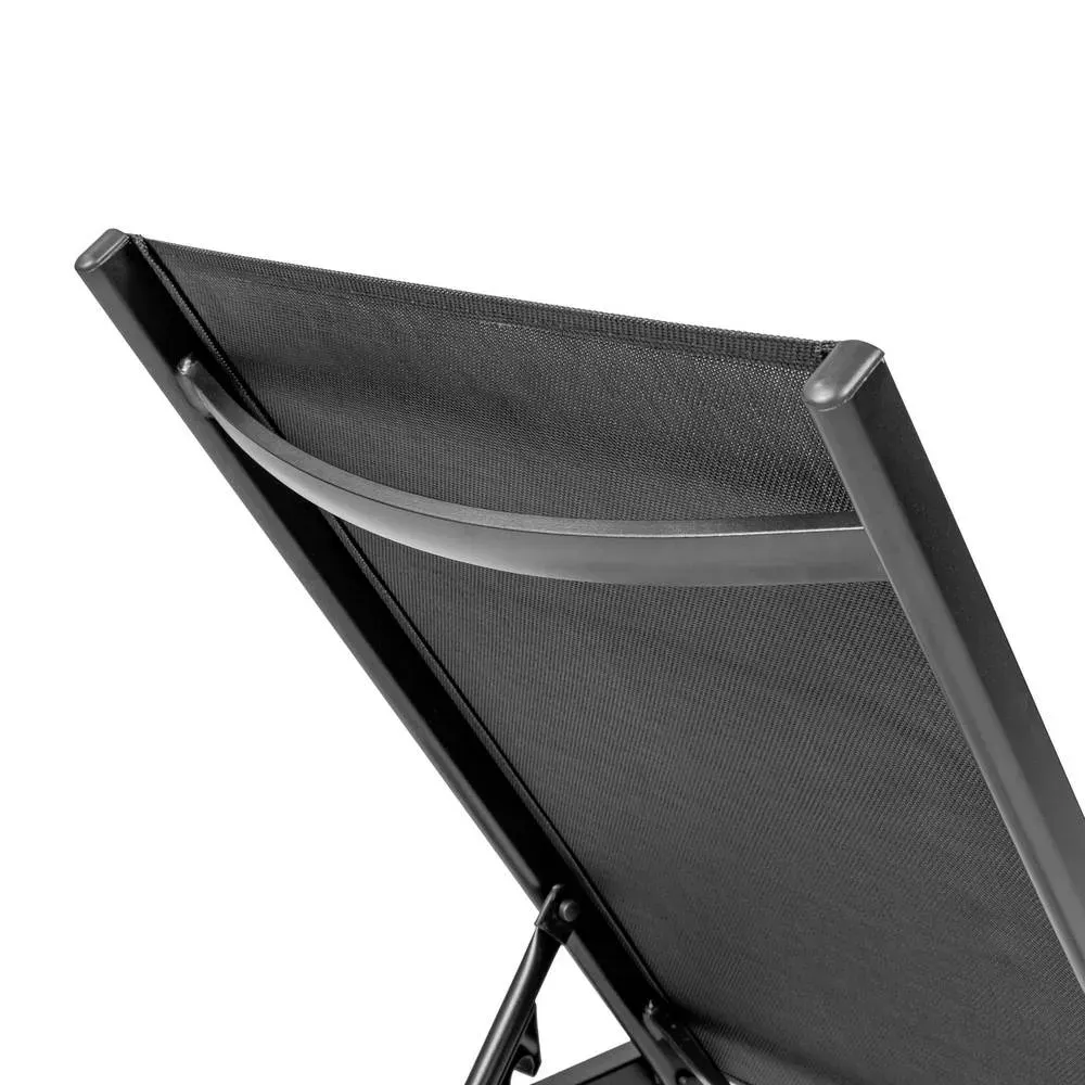 Leżak ogrodowy LORD 60 regulacja oparcia czarny - MI_5905610252441