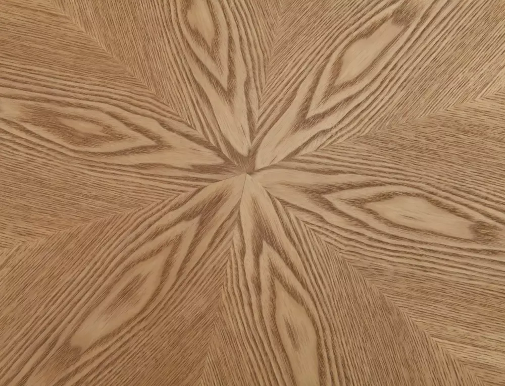 Stół okrągły ANGEL 100 cm efekt dęby stelaż czarny - ANGELDCFI100