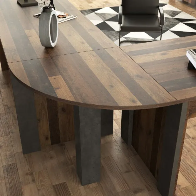 Element łączący 90° CLIF - old wood vintage, beton - CLFB90-C546