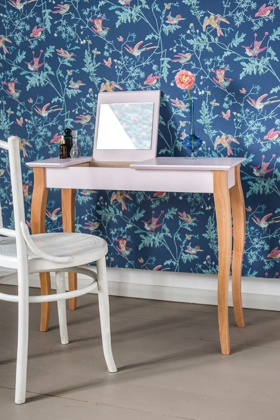 Toaletka z lustrem LILLO 105x35cm jasnoszary naturalny — zdjęcie 4