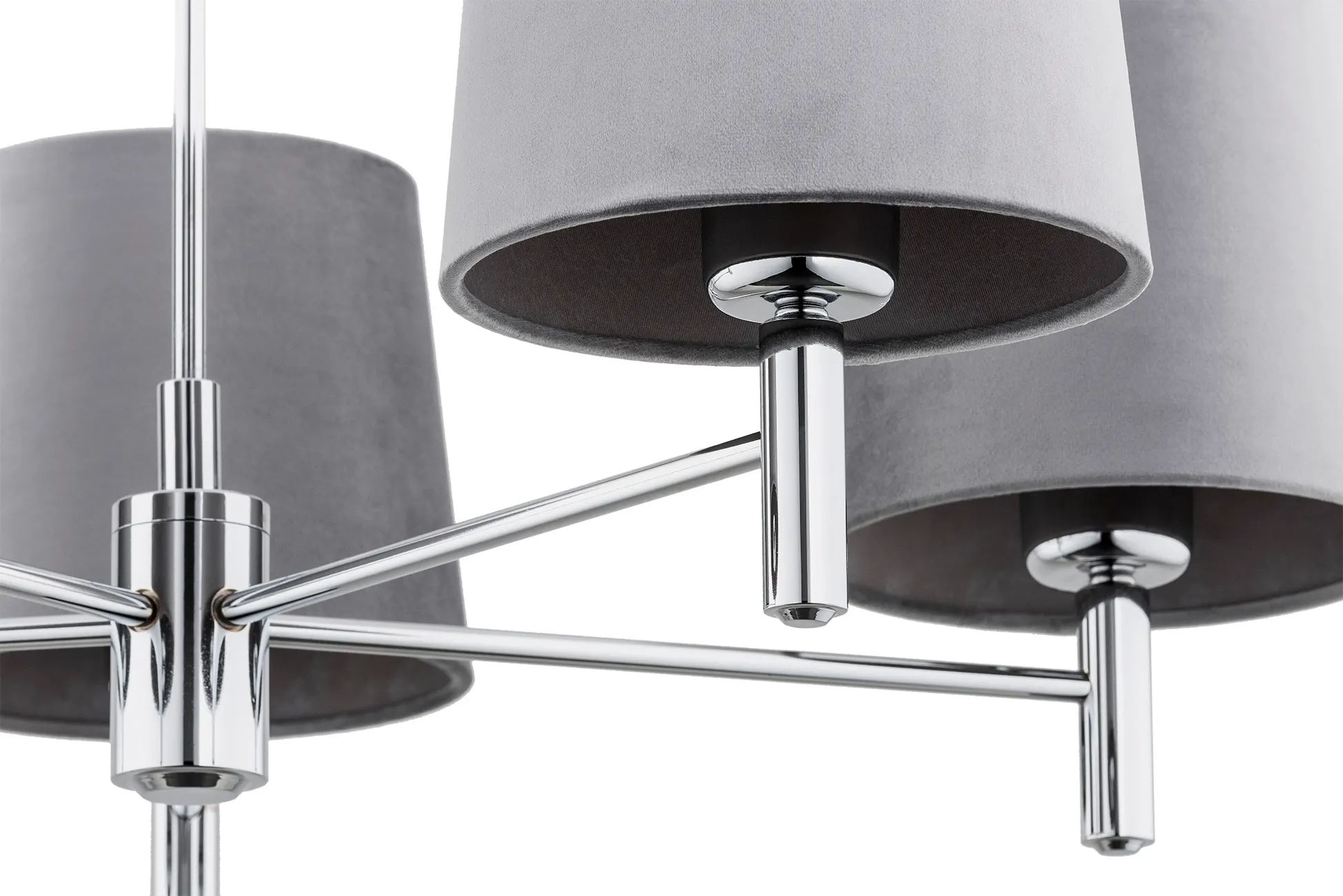 Żyrandol BOLZANO PLUS metalowy chromowany szary 71x63cm - 2108