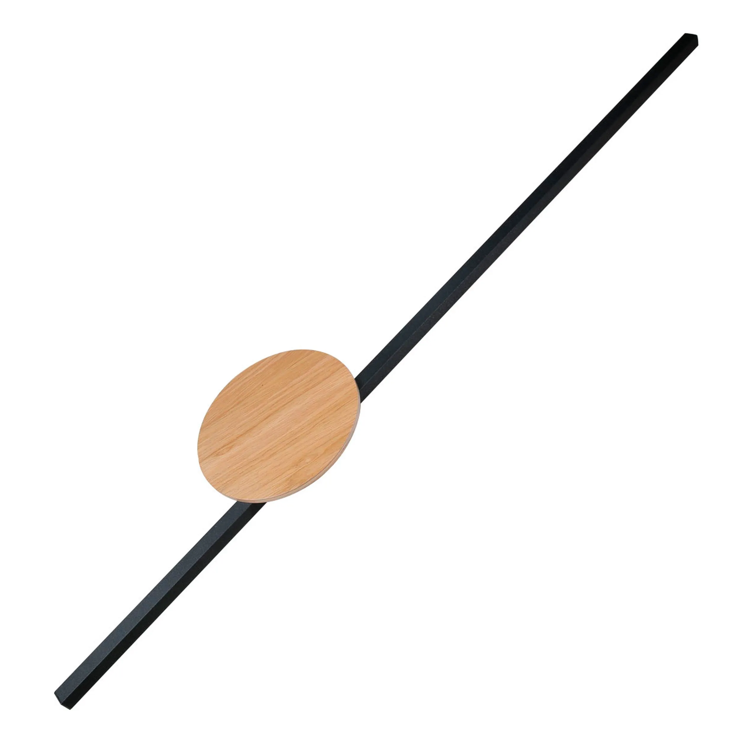 Kinkiet JAVA LED 15W czarny z drewnianym jasnym elementem 93x17x4cm - TK_1441