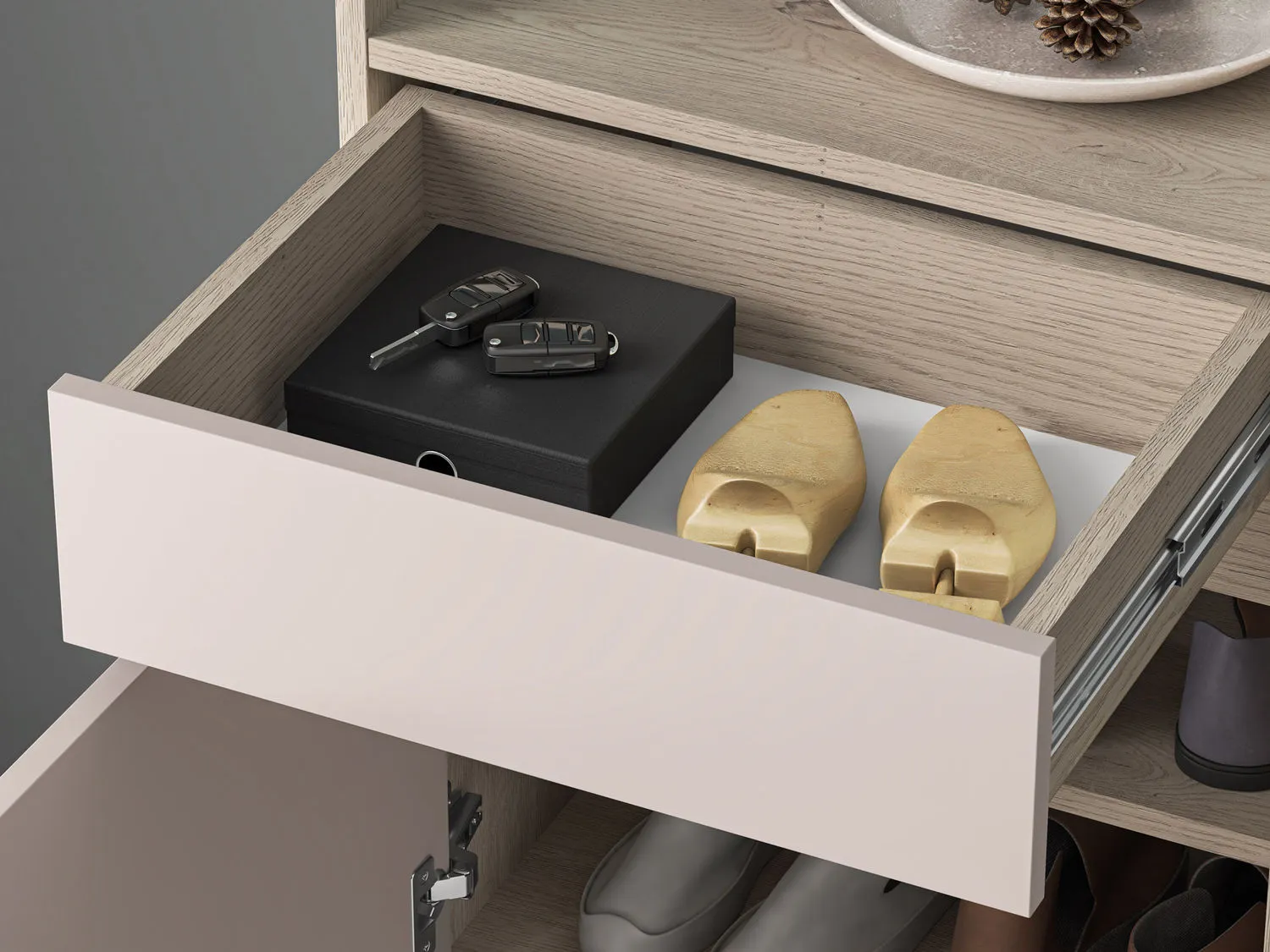 Szafka na buty z szufladą VOCO 50x95 dąb cremona/kaszmir - 1VOCO04-001