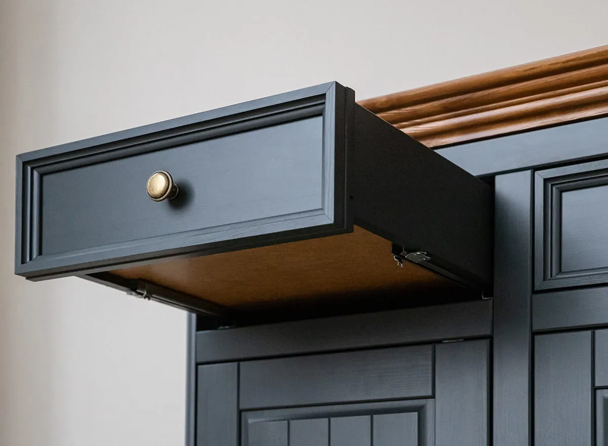 Komoda 3-drzwiowa z 3 szufladami BELLUNO ELEGANTE grafit, dąb - PL002G/D