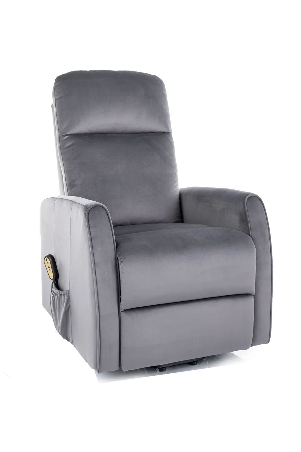 Fotel rozkładany elektrycznie LETO Funkcja pionizacji VELVET szary 14