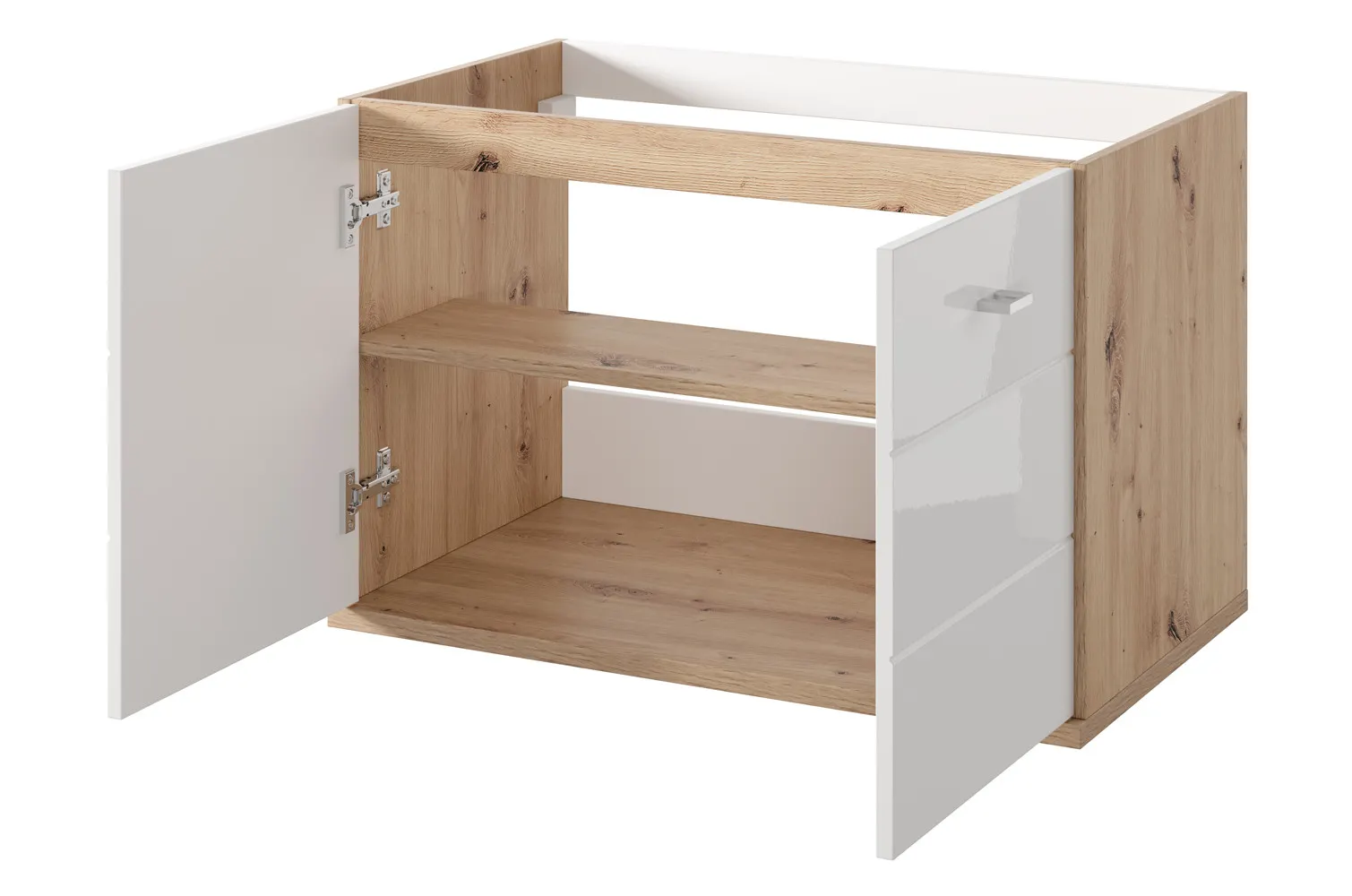 Szafka wisząca pod umywalkę STING 57x80 dąb Artisan/biały