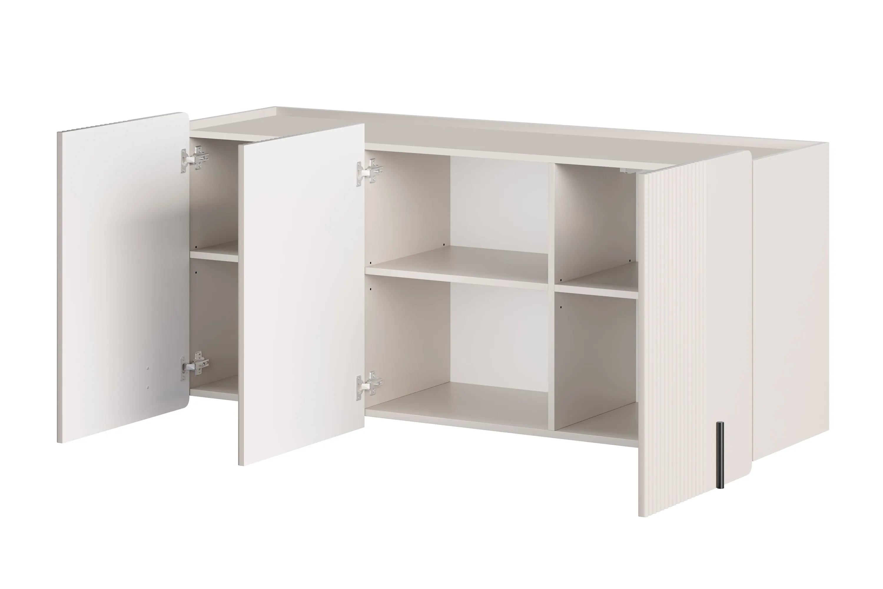 Komoda wisząca 3-drzwiowa MALMI 150cm - kaszmirowy - czarny - B_167025