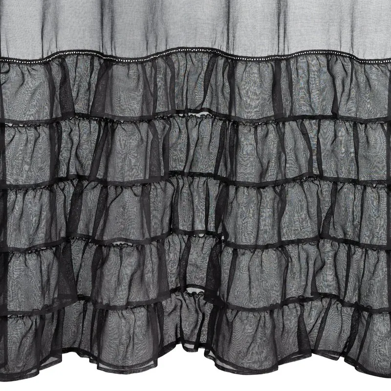 FIRANA GOTOWA CARLI NA TAŚMIE 140 X 270 CM CZARNY