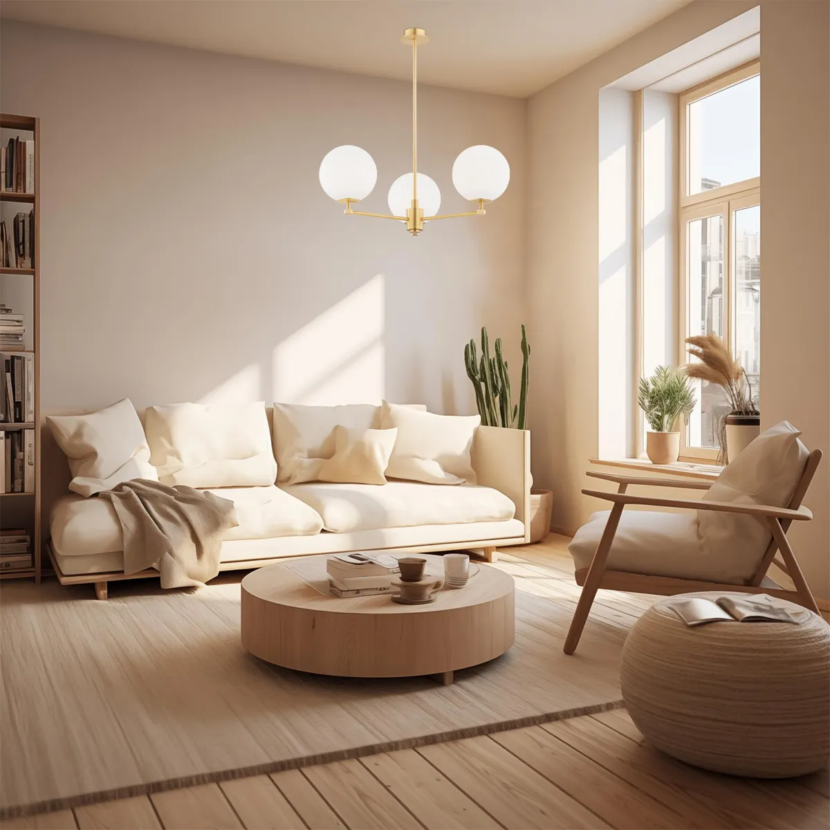 image kanapa, salon, stolik kawowy, sofa, rośliny