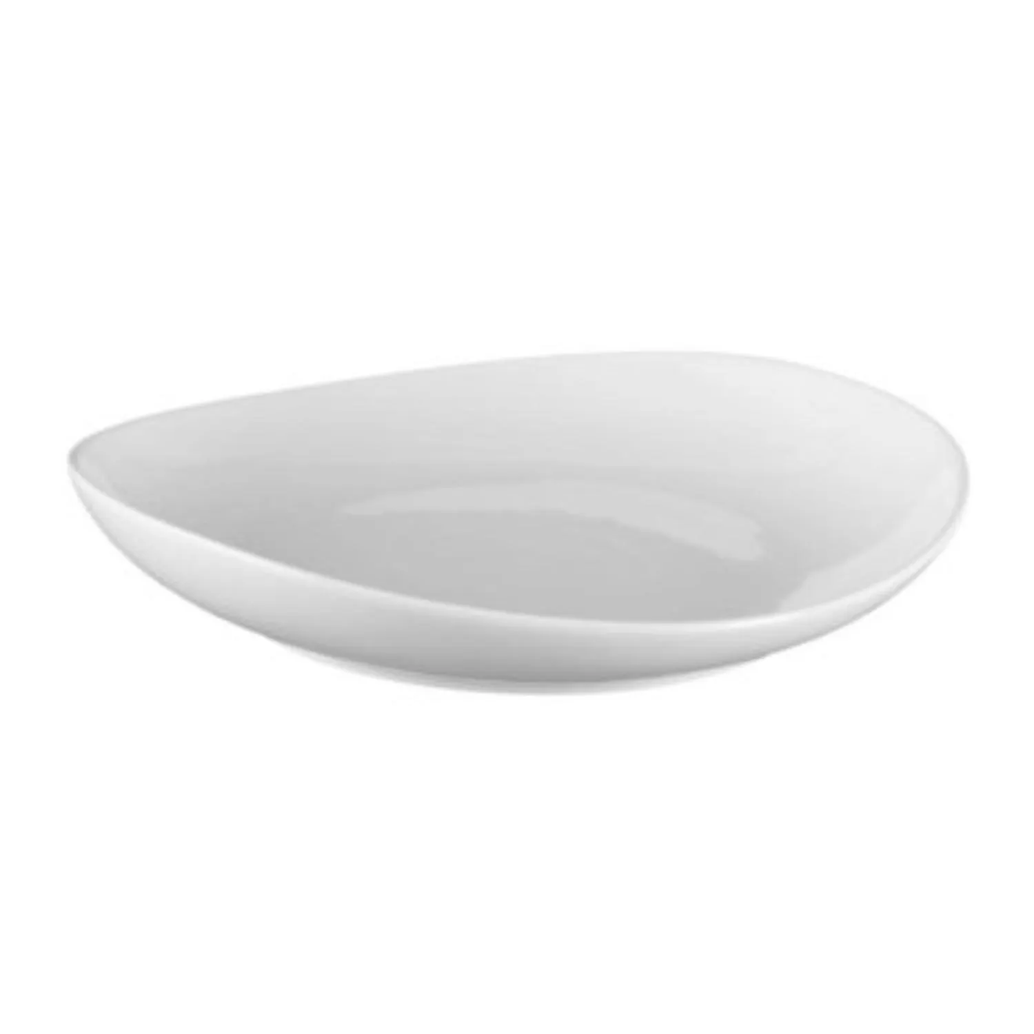 talerz, porcelana, biały, okrągły, płaski