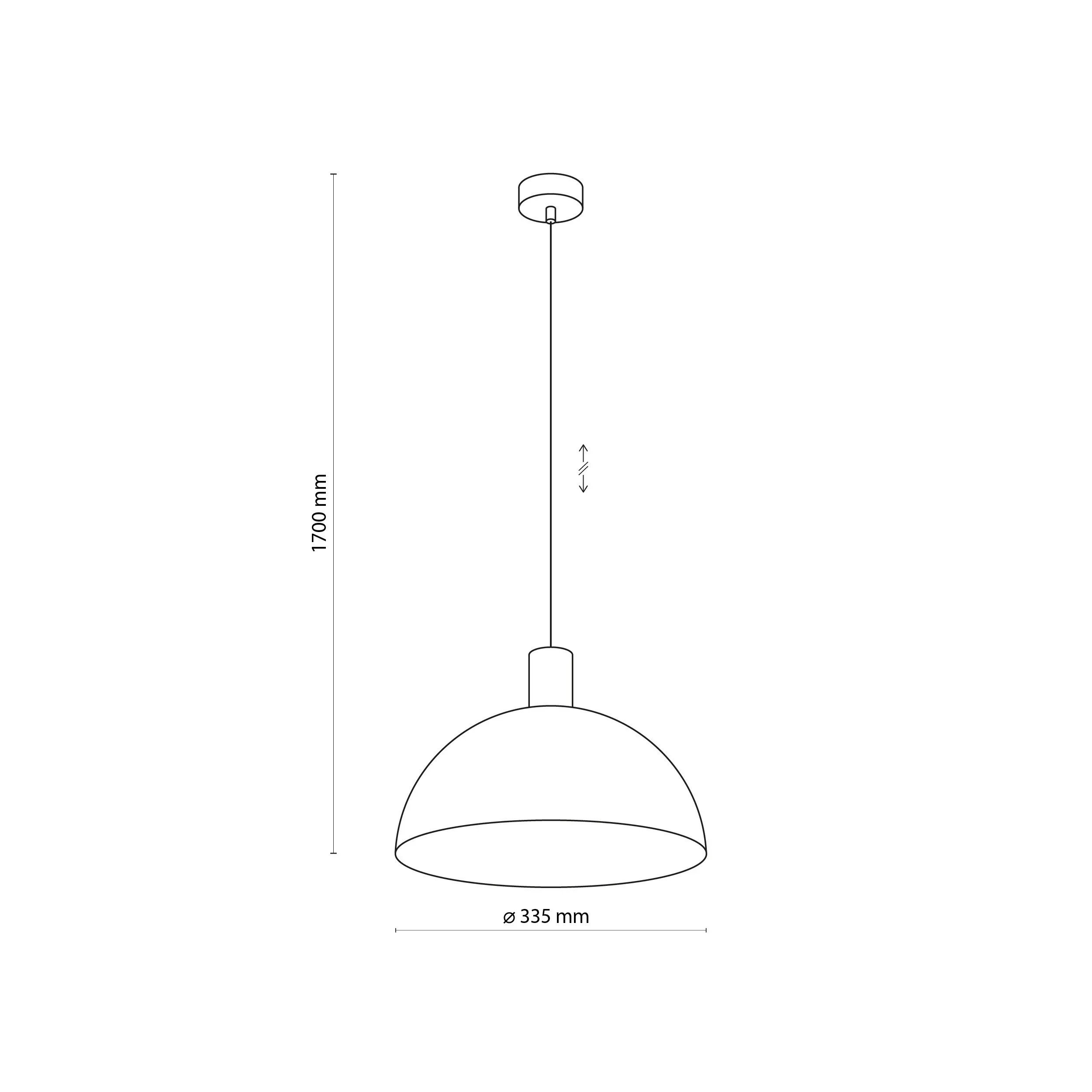 Lampa wisząca OSLO czarna z drewnianym elementem 170x33cm - TK_4852