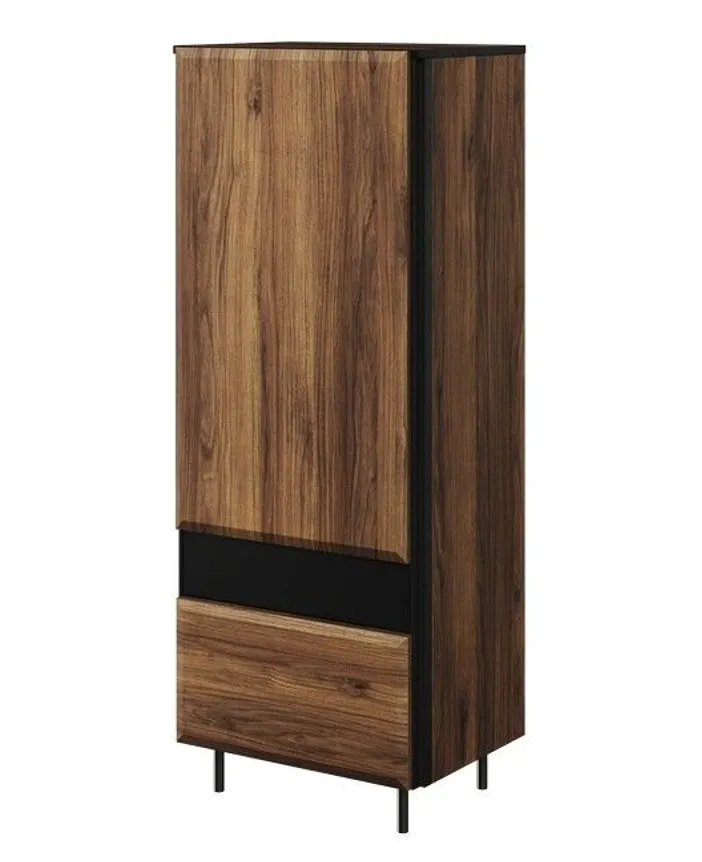 Szafka Borga 06 dąb catania, czarna 55x143x41