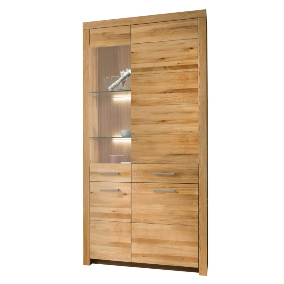 Witryna dębowa szklana DOVE 102x204 II-Lewa - GK_1031690311