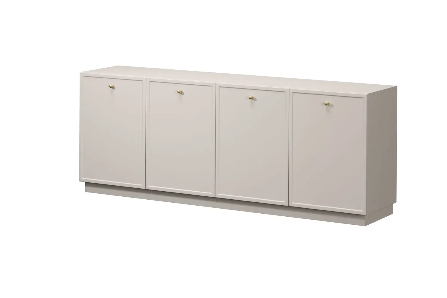 Komoda 4-drzwoiowa LORINI 200 - cashmere gałka złota cokół