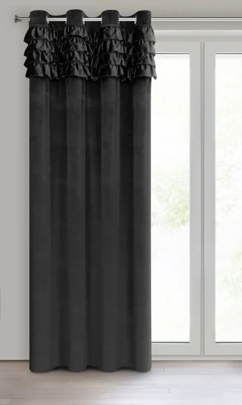 ZASŁONA GOTOWA ERIN 140X250 CM CZARNY - EU_432663
