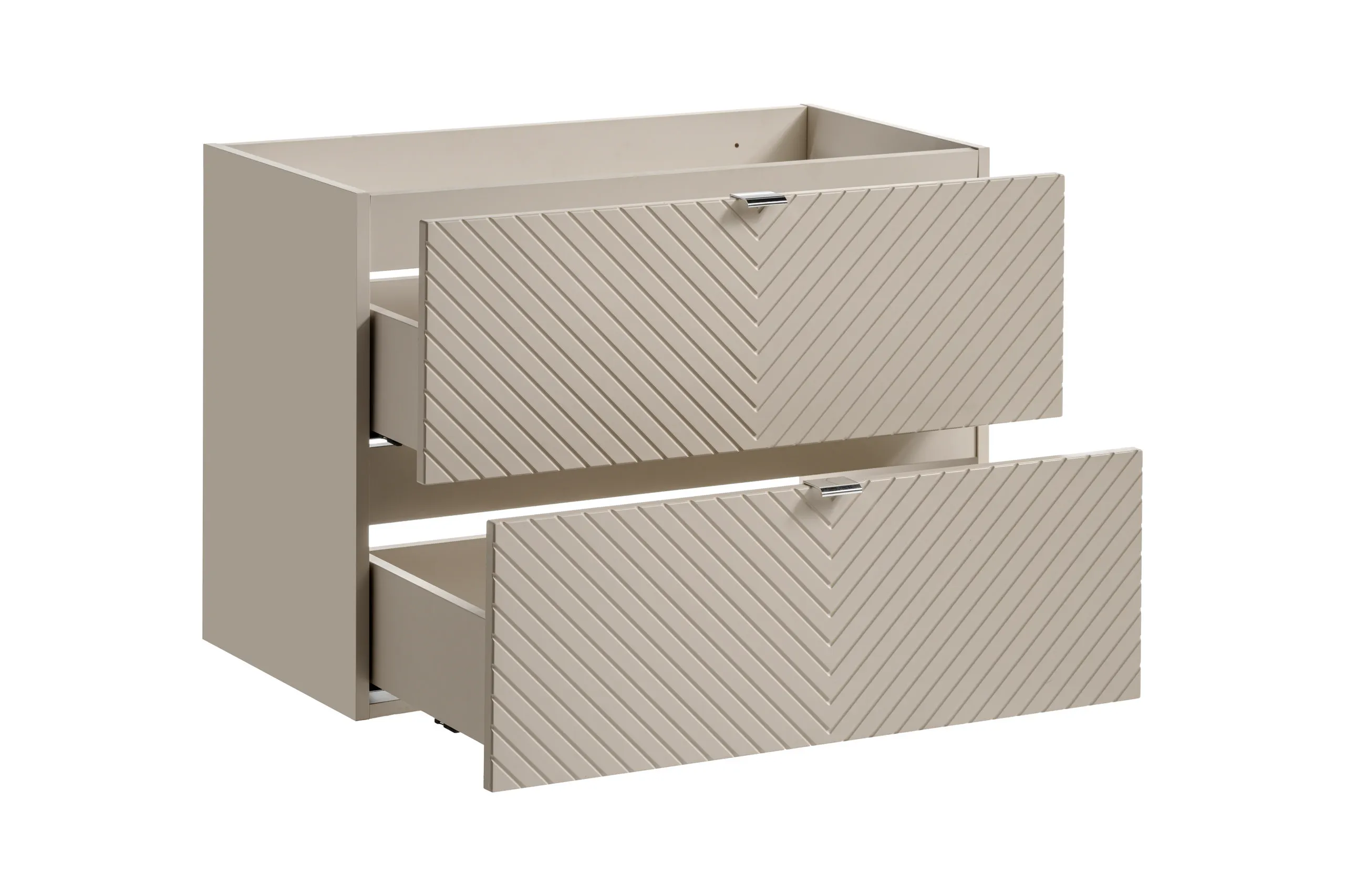 Zestaw meblowy SET-VIC Oak ( szafka z 2 szufladami 80cm+ blat ) kaszmirowy, efekt drewna - SET-VIC_B_OAK_80CM_S