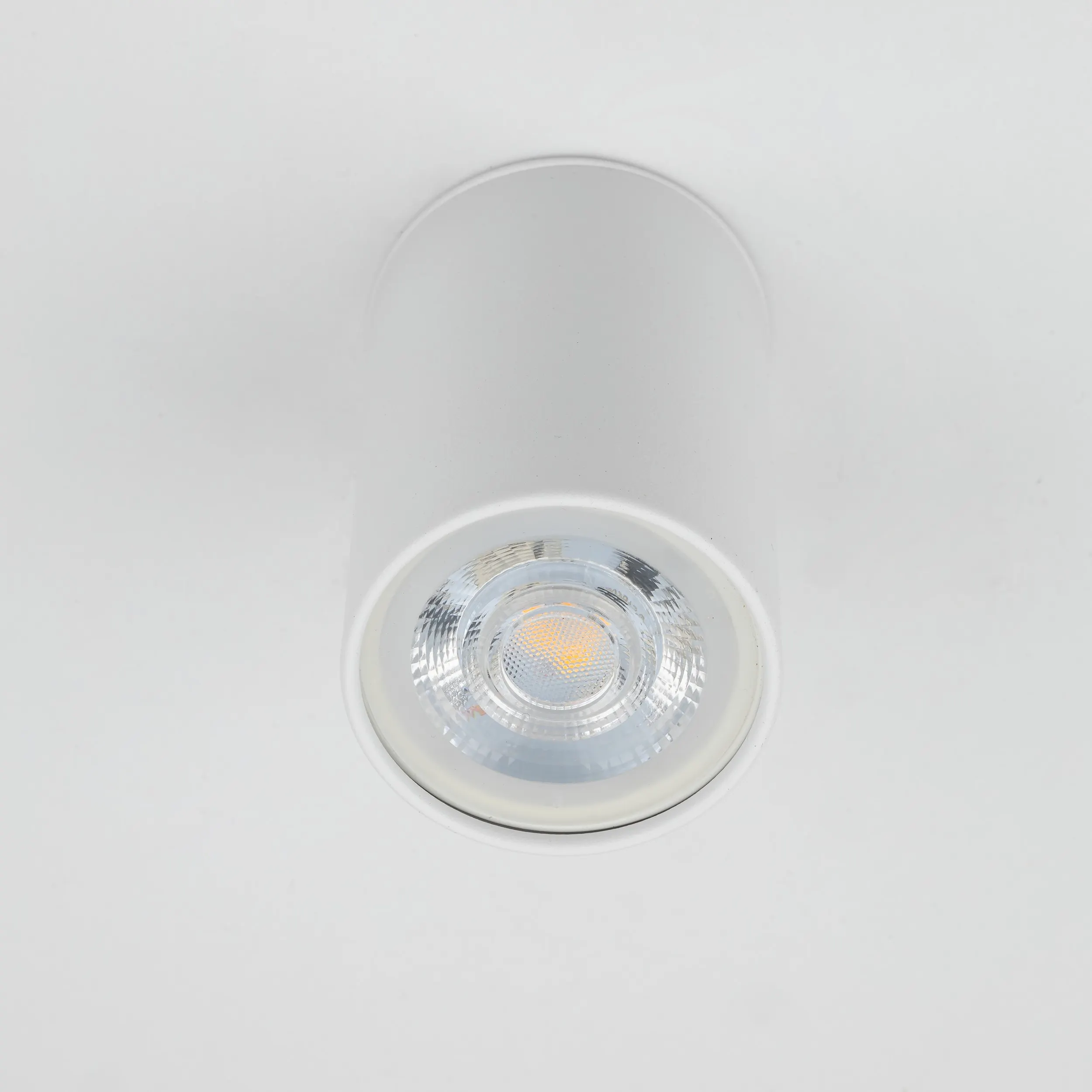 Plafon TOP biały okrągły metalowy 8x5cm - TK_5766