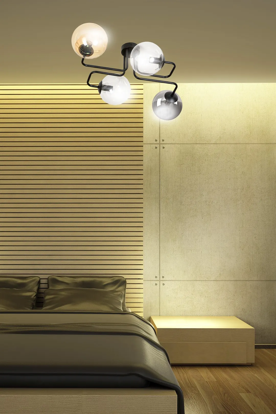 Lampa sufitowa BRENDI Czarny 843/4M1 - 843/4M1