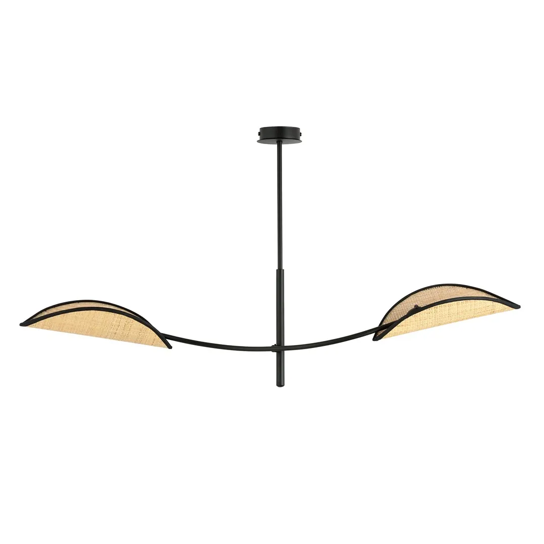 Lampa wisząca LOTUS 2 czarny brązowy — zdjęcie 2
