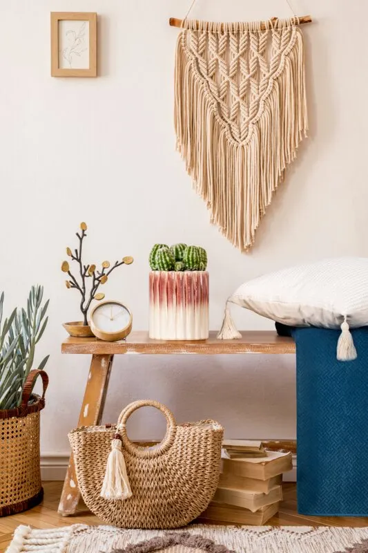 POSZEWKA BOHO 3 45 X 45 CM KREMOWY - EU_410613