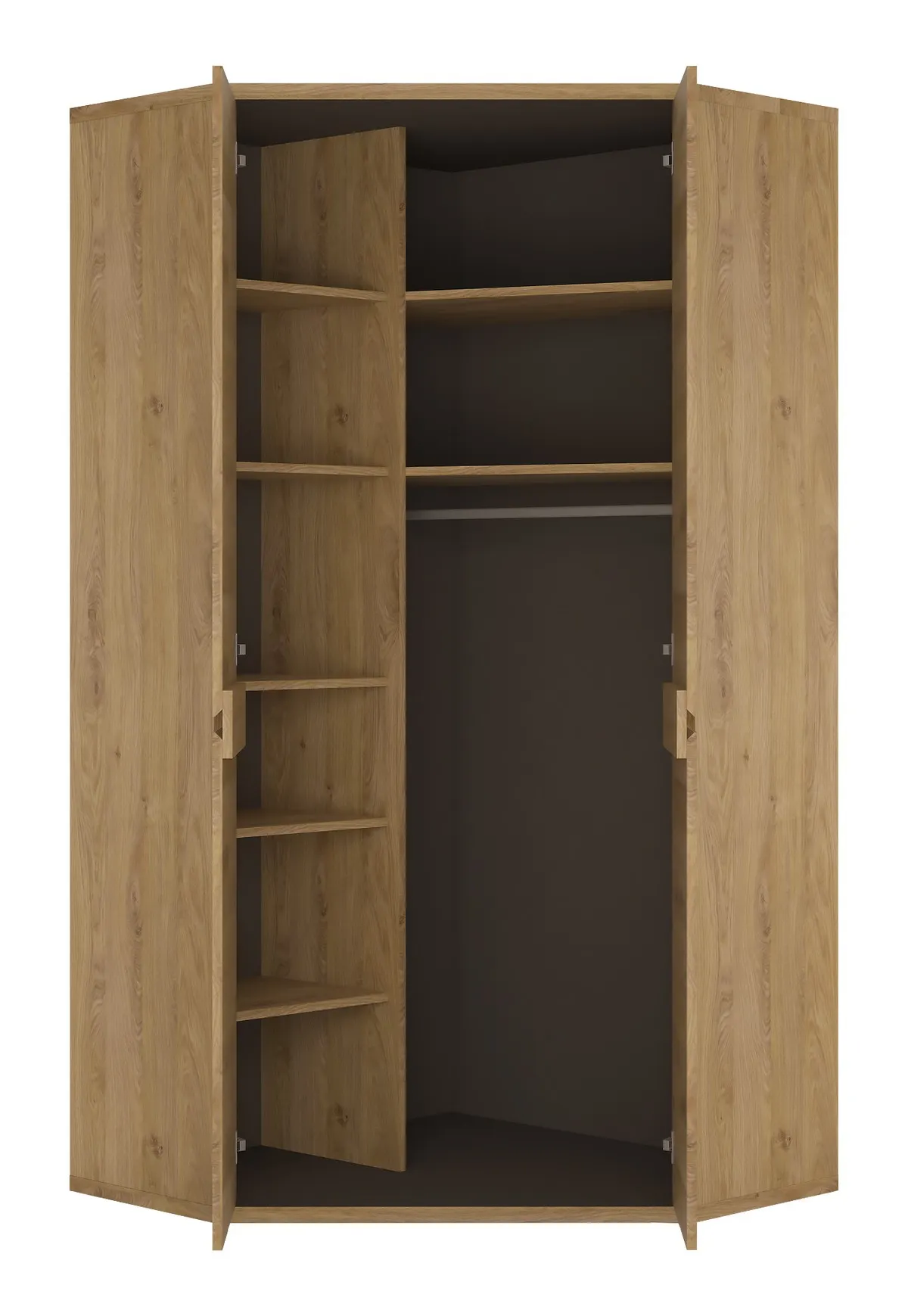 Szafa narożna 2-drzwiowa SHETLAND TYP 21 Dąb Shetland, Szary - 6003005000885