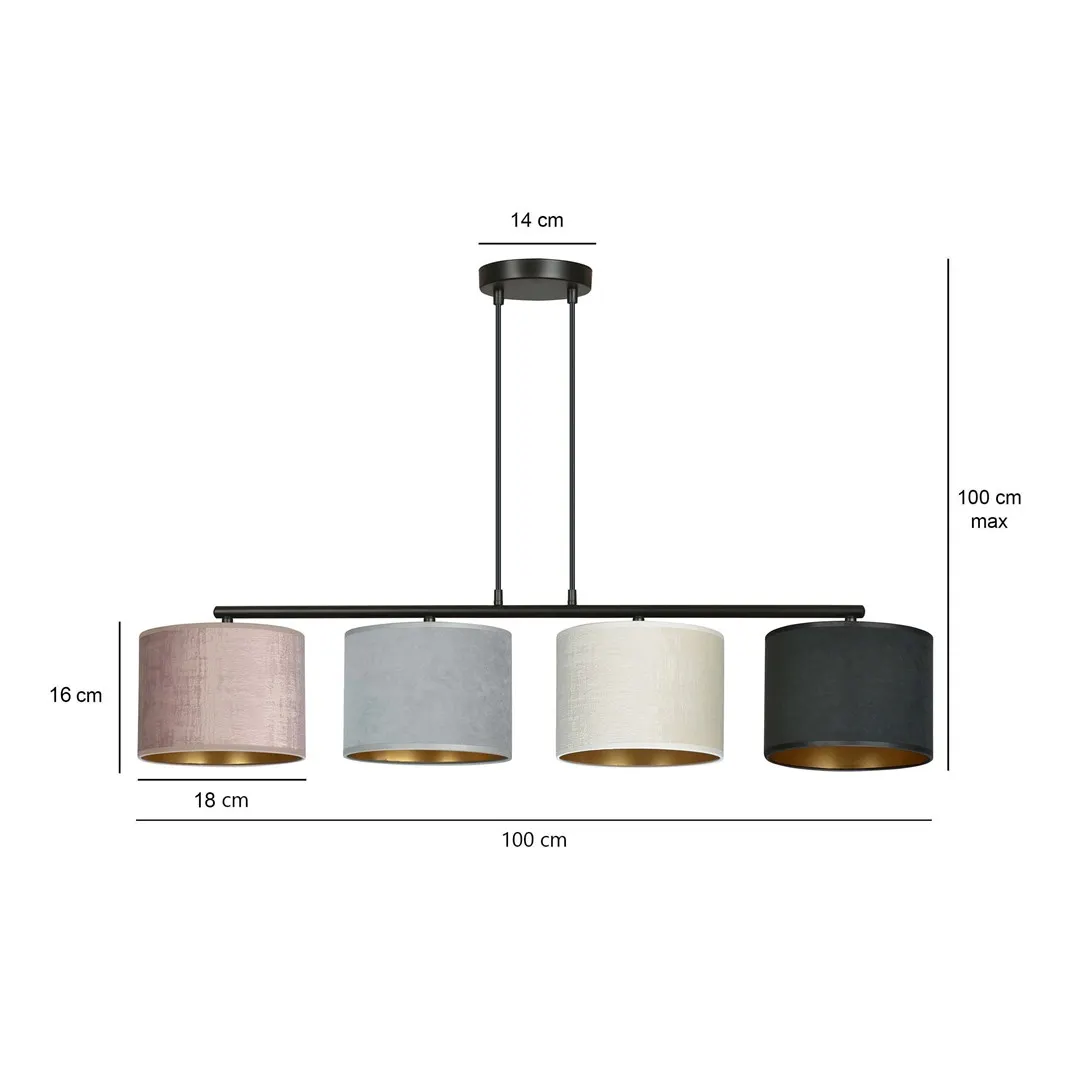 Lampa wisząca HILDE 4 Czarny MIX — zdjęcie 5