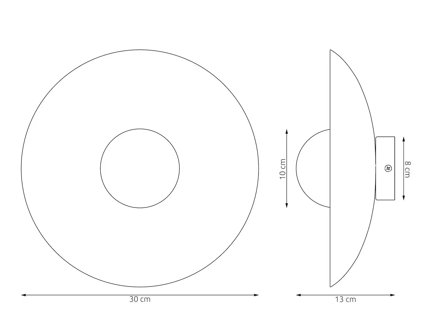 Kinkiet metalowy VIBEZ K1 biały - 1541/K1