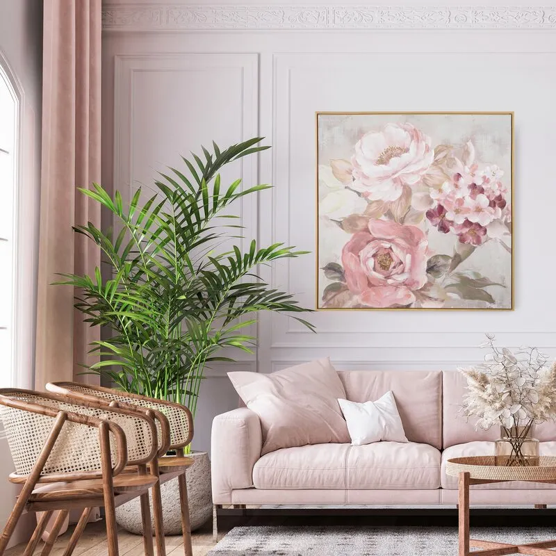 OBRAZ 611 80 X 80 CM CIEMNORÓŻOWY - EU_436655