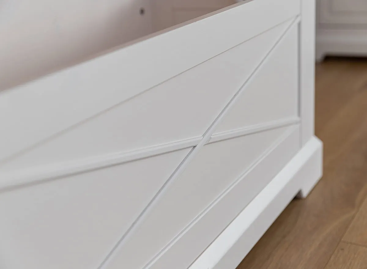 Skrzynia MARONE ELITE - biały, złocisty 95 cm - PLMEL18