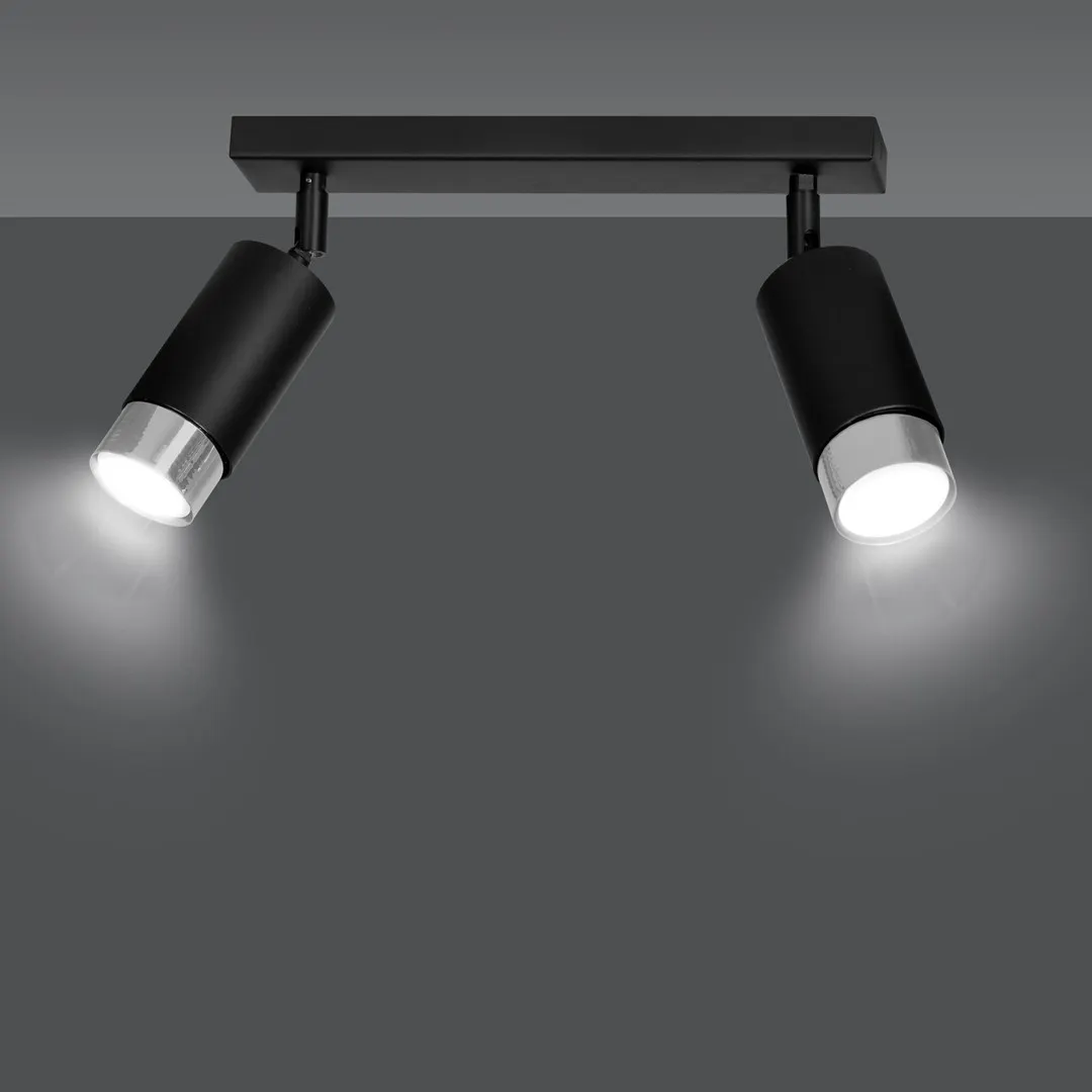 Lampa sufitowa HIRO Czarny/Chrom 964/2 - 964/2