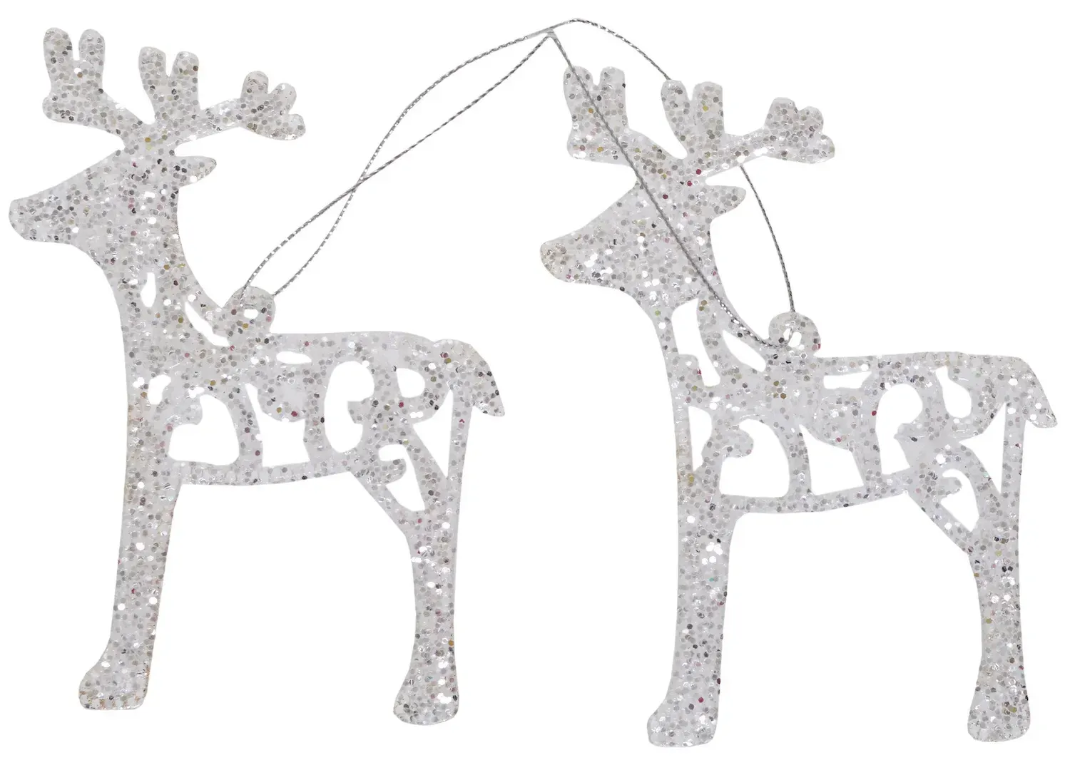 Komplet 2 serwetników z akrylu RENIFERY 1592 srebrne