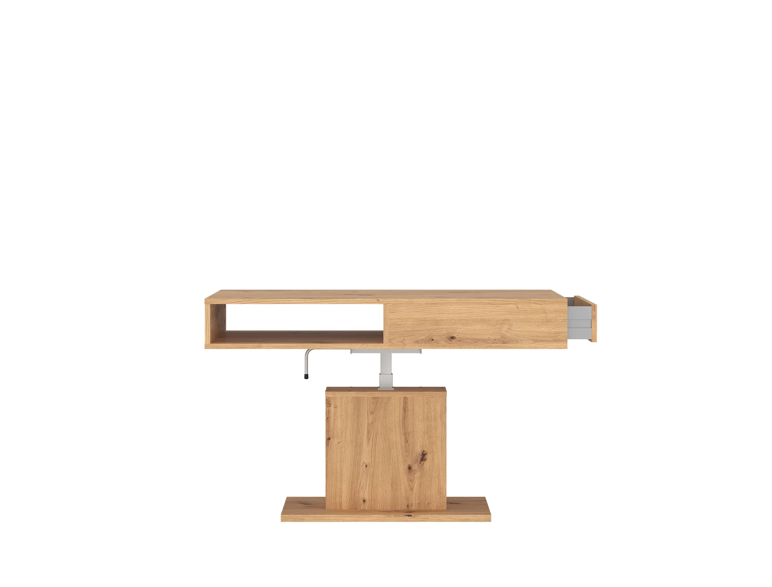 Ławostół z podnośnikiem, 1 szuflada, 1 półka CORTADO SZ65xD110xW60(80) dąb artisan CRTT04